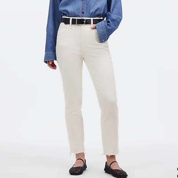 NWT Madewell Size 26 The Perfect Vintage Jean Ivory Winter White - Picture 1 of 14